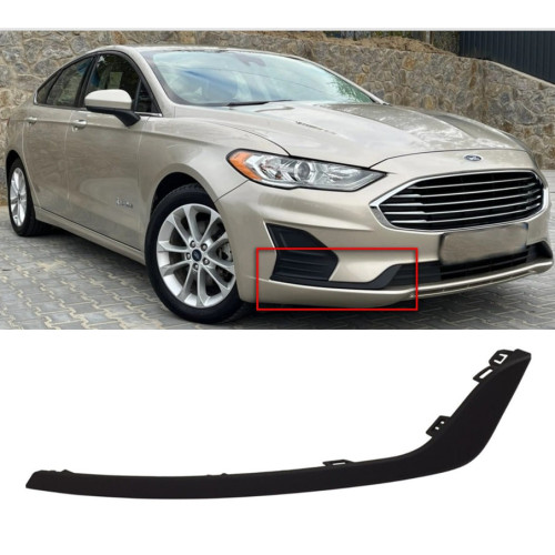 Накладка переднього бампера права Ford Fusion/Mondeo 19- (Тайвань) молдинг чорний текстура KS7Z15266CE