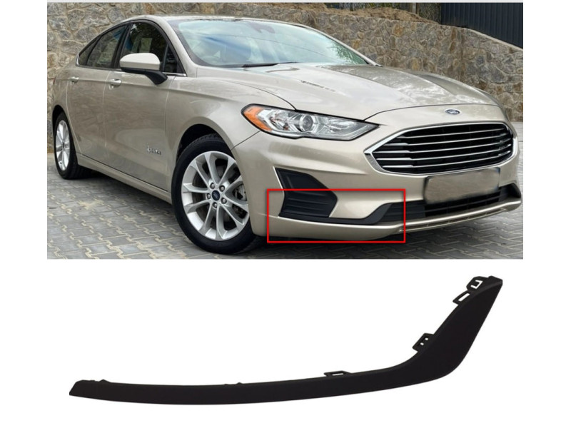 Накладка переднього бампера права Ford Fusion/Mondeo 19- (Тайвань) молдинг чорний текстура KS7Z15266CE