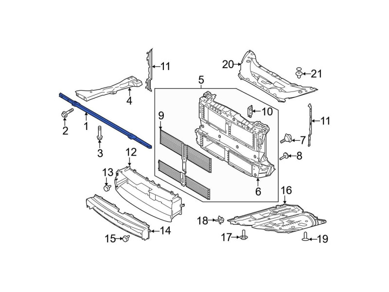 Нижня опора радіатора Ford Kuga III/Escape 2020-2023 FPS LX6Z7810812A