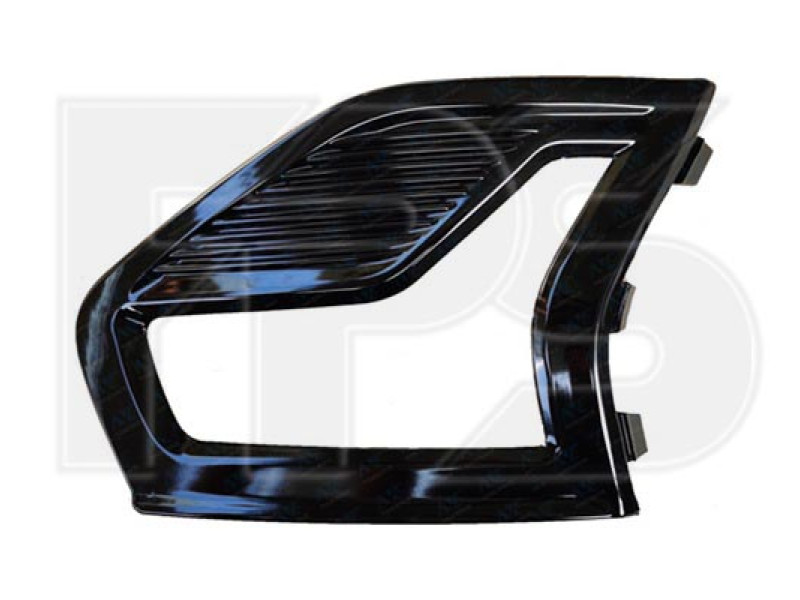 Решітка бампера ліва Ford Fusion/Mondeo 19- (Тайвань) глянець, чорна з отвором П/ТУМ