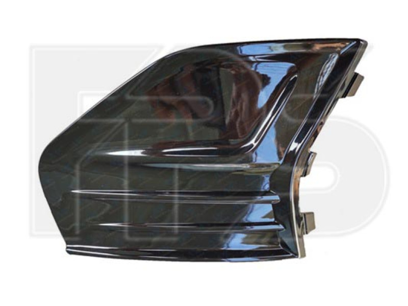 Решітка бампера ліва Ford Fusion/Mondeo 19- (Тайвань) глянець, чорна без отв.