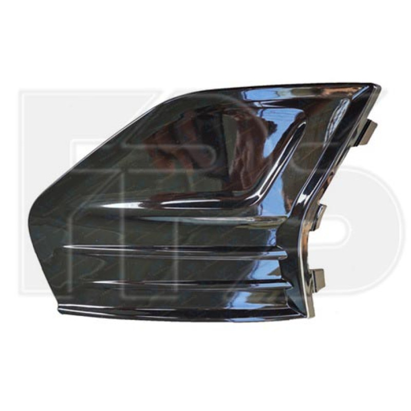 Решітка бампера права Ford Fusion/Mondeo 19- (Тайвань) глянець, чорна без отв.