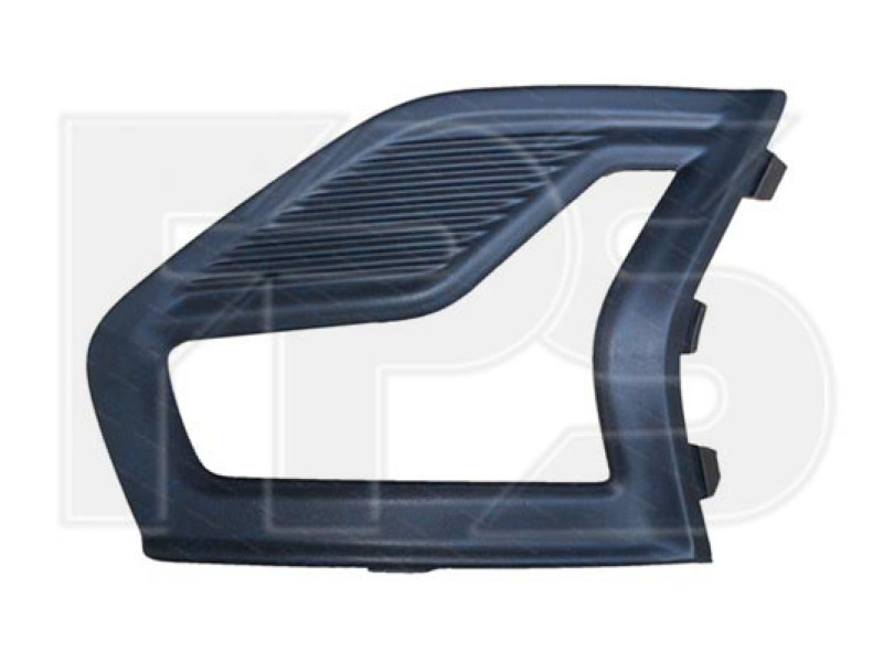 Решітка бампера права Ford Fusion/Mondeo 19- (Тайвань) текстура, чорна з отвором П/ТУМ