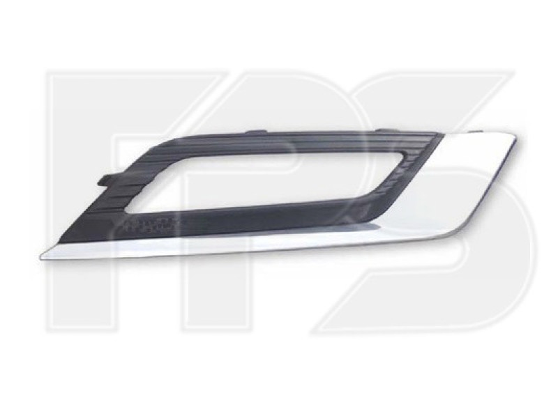 Решітка бампера права Ford Mondeo 17 -19 (FPS) з хром молдингом