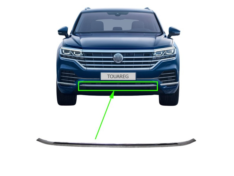 Молдинг переднього бампера хром VW Touareg 3 2019- FPS 7608532452ZZ