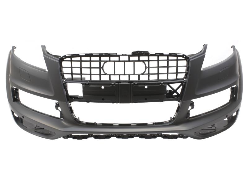 Бампер передній з отворами під омивач та парктронік Audi Q7 S-Line 2010-2015 Тайвань 4L0807105MGRU