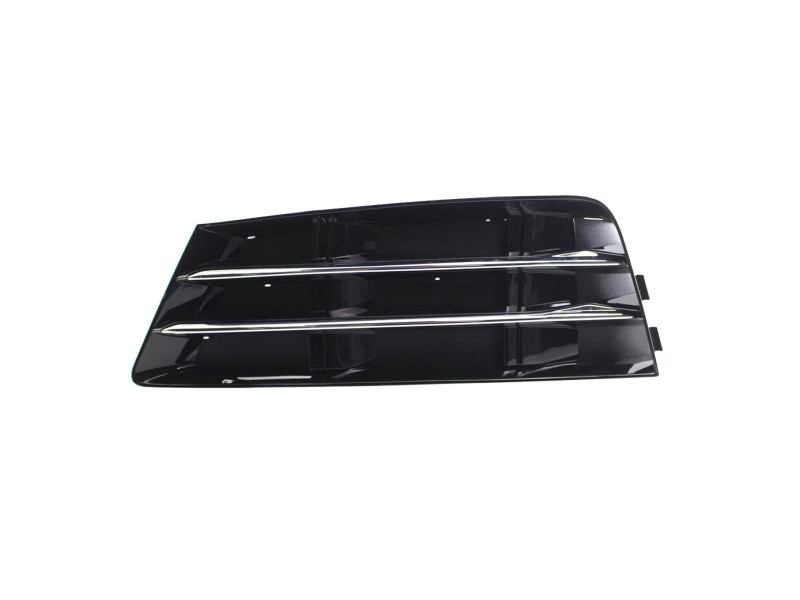 Решітка бампера ліва Audi A4 B9 16- (Тайвань) без отвору з хром молдингами 8W0807681R