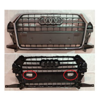 Решітка радіатора Audi Q3 15-18 (Тайвань) з отворами під датчики 8U0853651M