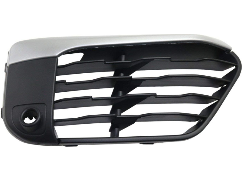 Решітка в бампер права BMW X1 F48 15-20 (Тайвань) молдинг сірий металік, з отв. під п/тронік 51117453988