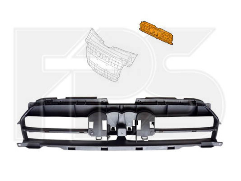Решітка радіатора внутрішня верхня Audi A4 B8 12-16 (Тайвань) 