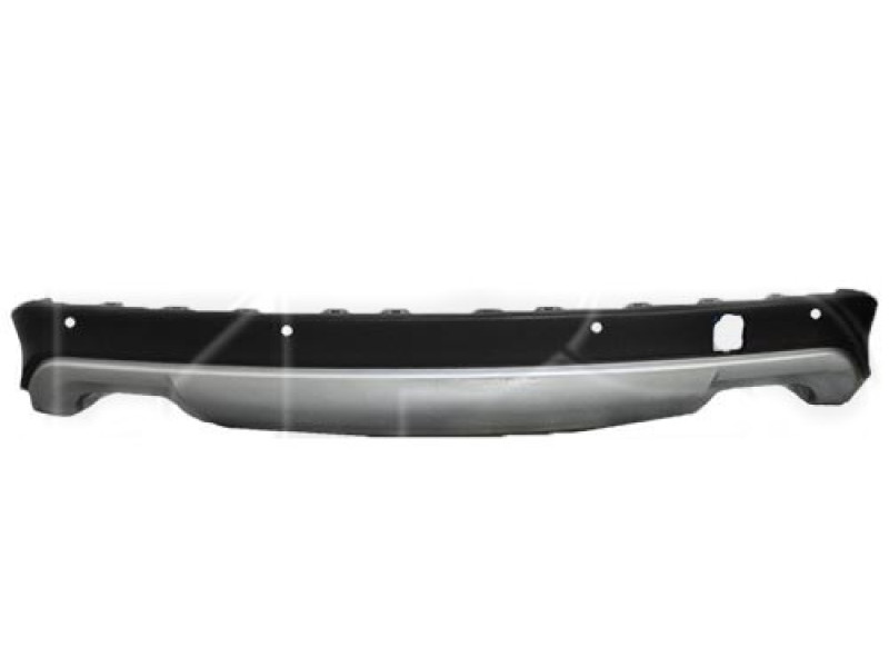 Бампер задній нижня частина з отворами під парктронік Infiniti QX50 2017- (Тайвань) чорна текстура / сірий металік