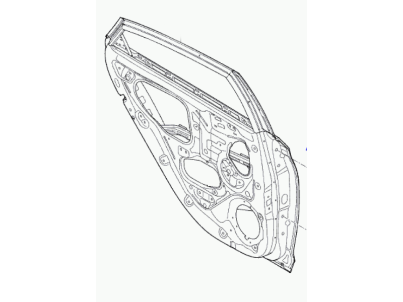 Двері задні ліві Hyundai Accent (2018-) Китай 77004H6000