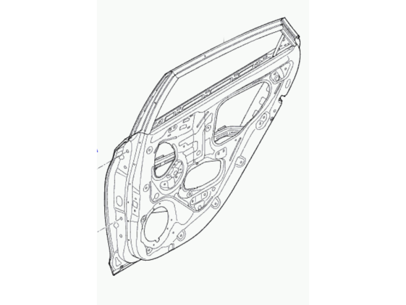 Двері задні праві Hyundai Accent 2018- (Китай) 77003H6000