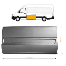 Ремчастина боку середня ліва Mercedes Sprinter W906, VW Crafter 1 06-18 (Польща) 78 см 152 см