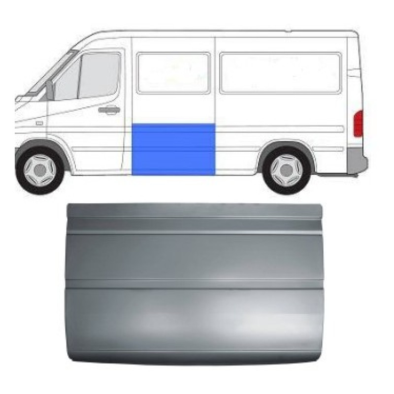 Ремчастина боку ліва Mercedes Sprinter W901 95-05, VW LT 95-06 (KH) висота 75 см 