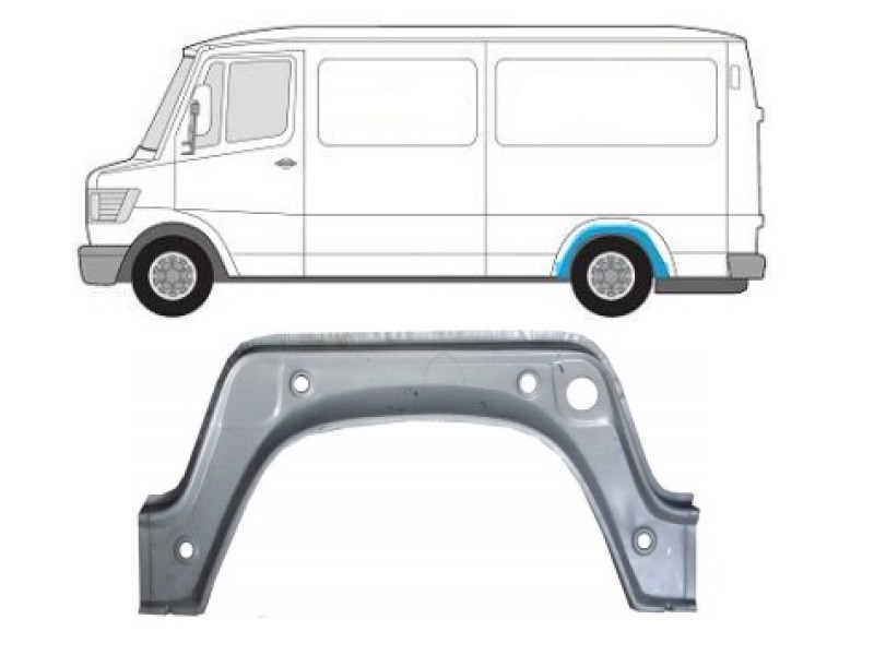 Арка задня ліва Mercedes T1 Bus 207-410 77-95 внутрішня (Тайвань)