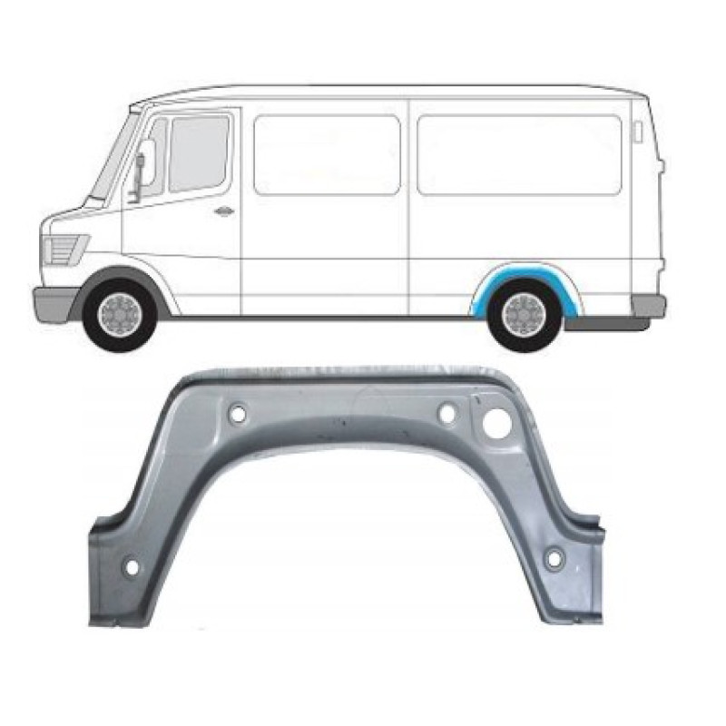 Арка задня ліва Mercedes T1 Bus 207-410 77-95 внутрішня (Тайвань)