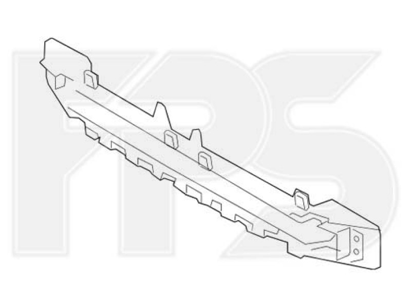 Підсилювач заднього бампера Hyundai Accent 5 18- (Тайвань) підсилювач 