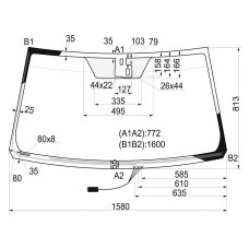 Лобове скло (датчик, обігрів) Toyota Land Cruiser 200 2007-2015 / Lexus LX 570 (J200) 2008-2015 Sekurit