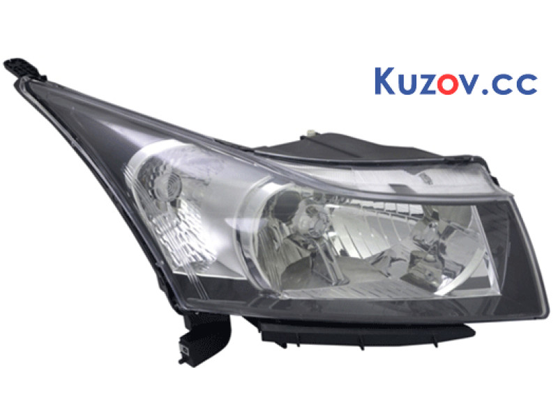 Фара Chevrolet Cruze 09 - права (FPS) мех. рег., чорна рамка 96828235