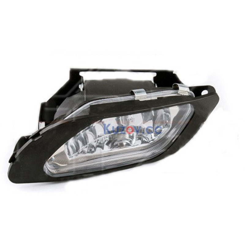 Протитуманна фара Daewoo Nexia 95-08 права (FPS) гладке скло, чорна рамка