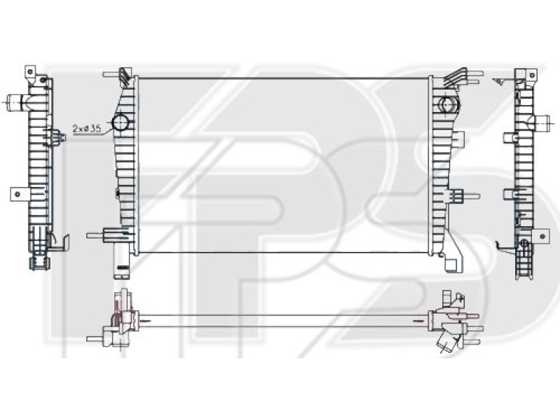 Радіатор охолодження двигуна Renault Fluence 1.5 DCi 2010-