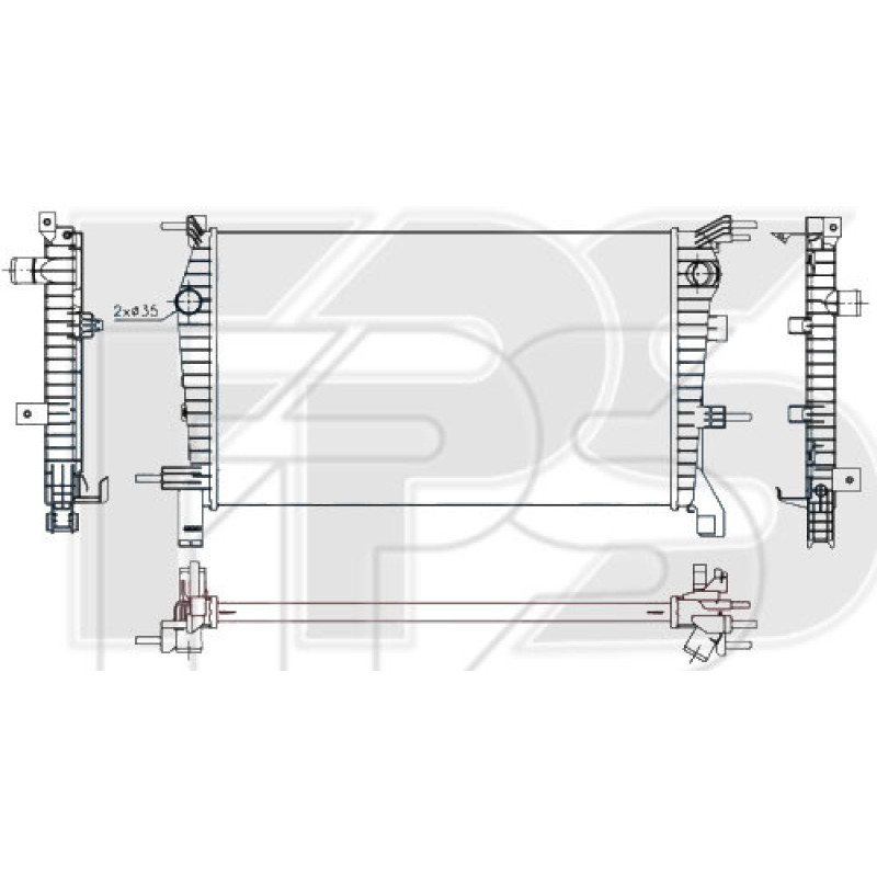 Радіатор охолодження двигуна Renault Fluence 1.5 DCi 2010-