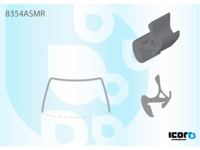 Молдинг лобового скла Lexus RX 2004-2008 П-ОБРАЗН