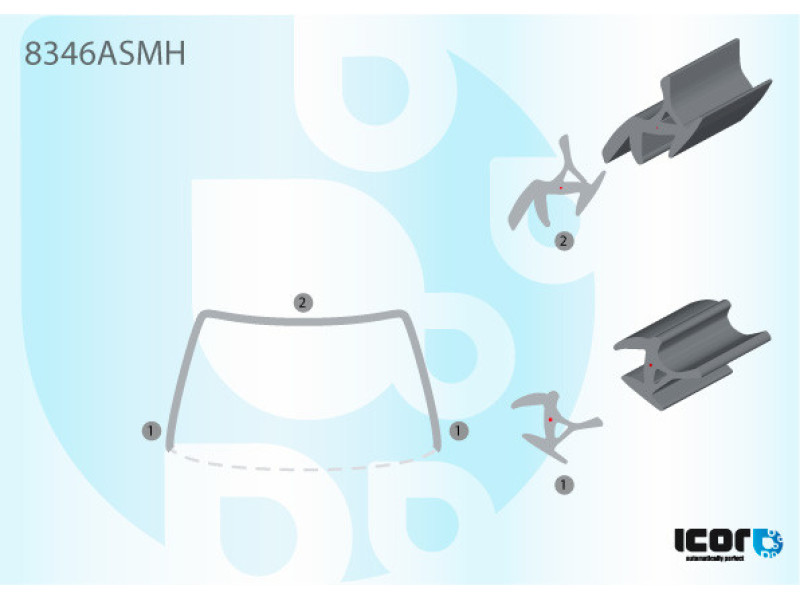 Молдинг лобового скла Toyota Avensis T25 2003-2008
