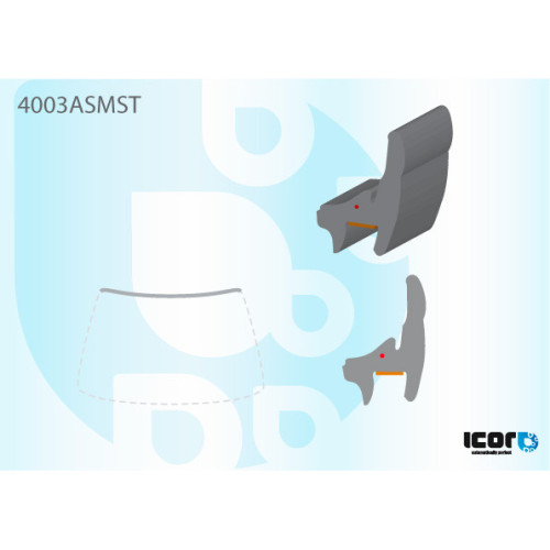 Молдинг лобового скла Honda Accord 8 EUR, Acura TSX 2008-2014 (ICOR)