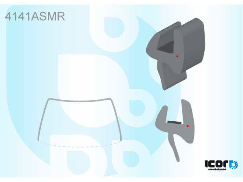 Молдинг лобового скла Hyundai Tucson / ix35 2010 - п-образн