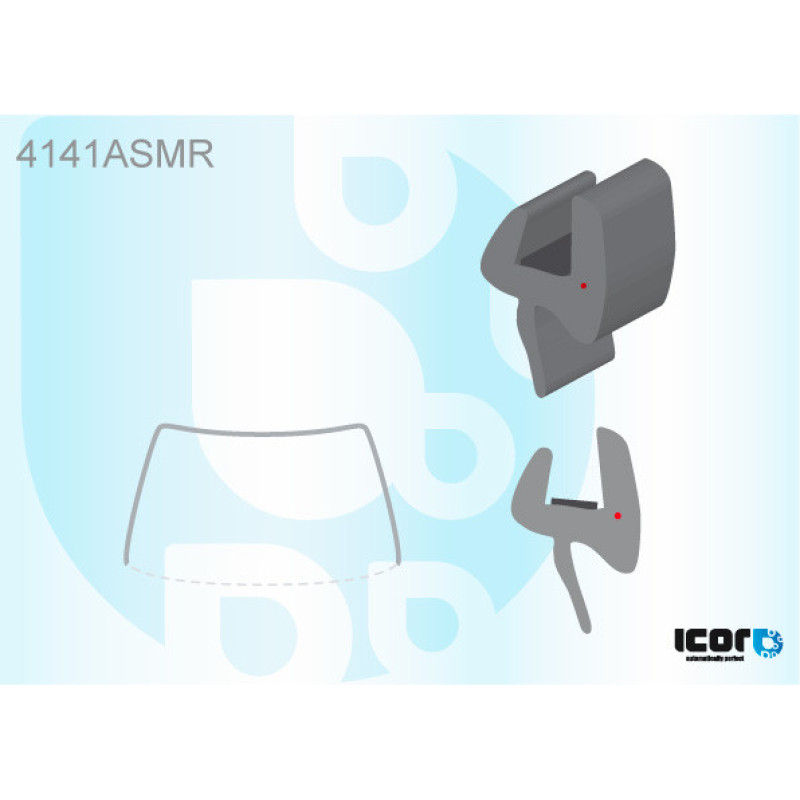 Молдинг лобового скла Hyundai Tucson / ix35 2010 - п-образн