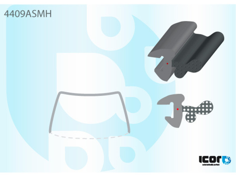 Молдинг лобового скла Kia Sephia 2 / Shuma 1998-2001