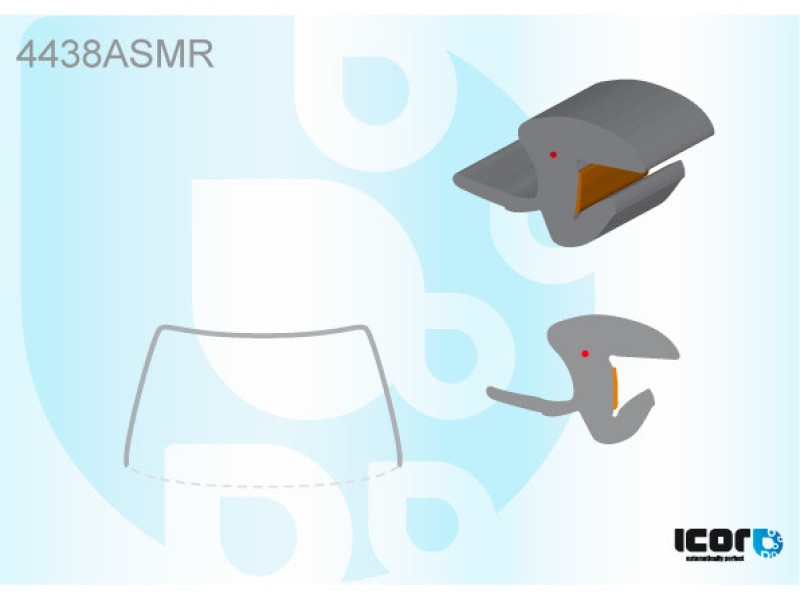 Молдинг лобового скла Kia Sportage SL 10-15 (Icor)