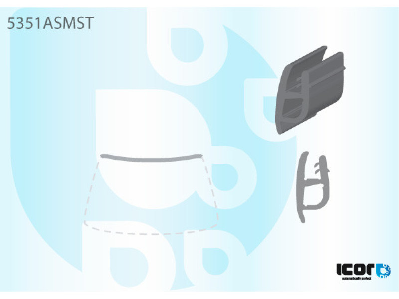 Молдинг лобового скла Mercedes W203 2000-2007 C-Class