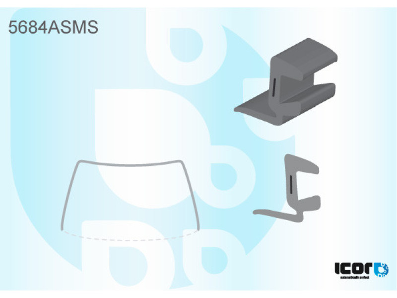 Молдинг лобового скла Mitsubishi Lancer X (Icor)