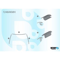 Молдинг лобового скла Renault Symbol 1 1998-2011 (LB0 / 1 / 2) / Clio 2 2001-2005 (B0 / 1 / 2)