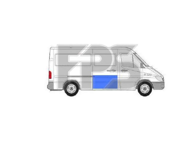 Ремчастина бічних дверей Mercedes Sprinter W901-W903, VW LT 2 права