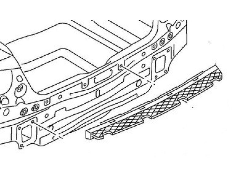 Направляюча заднього бампера VW Passat B7 2010-2014 FPS 3AE807863 (Європа)