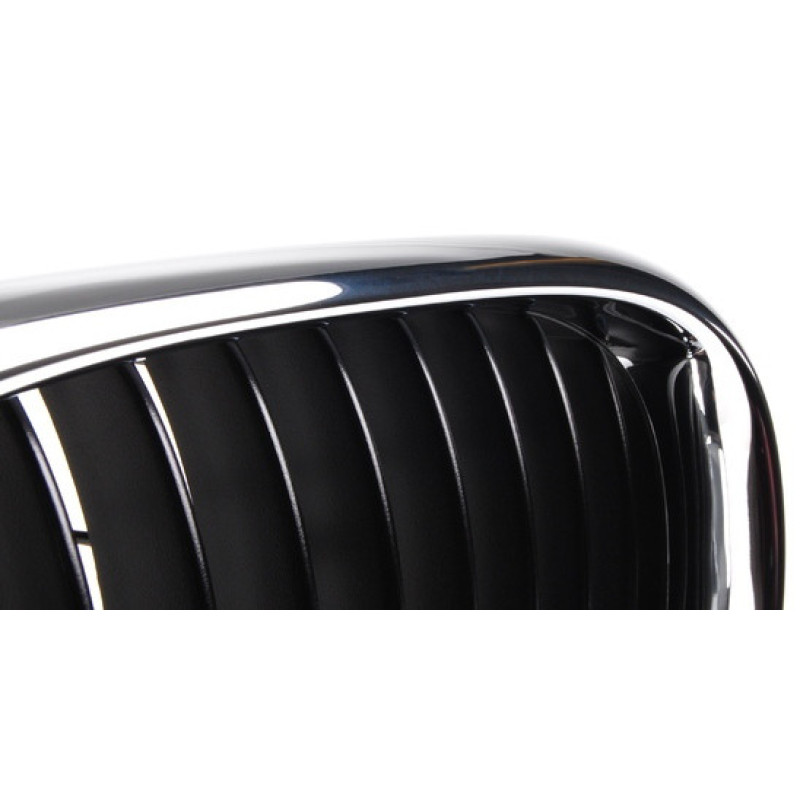 Решітка радіатора ліва BMW 5 e39 00-03 чорна з хром рамкою (FPS) 51137005837