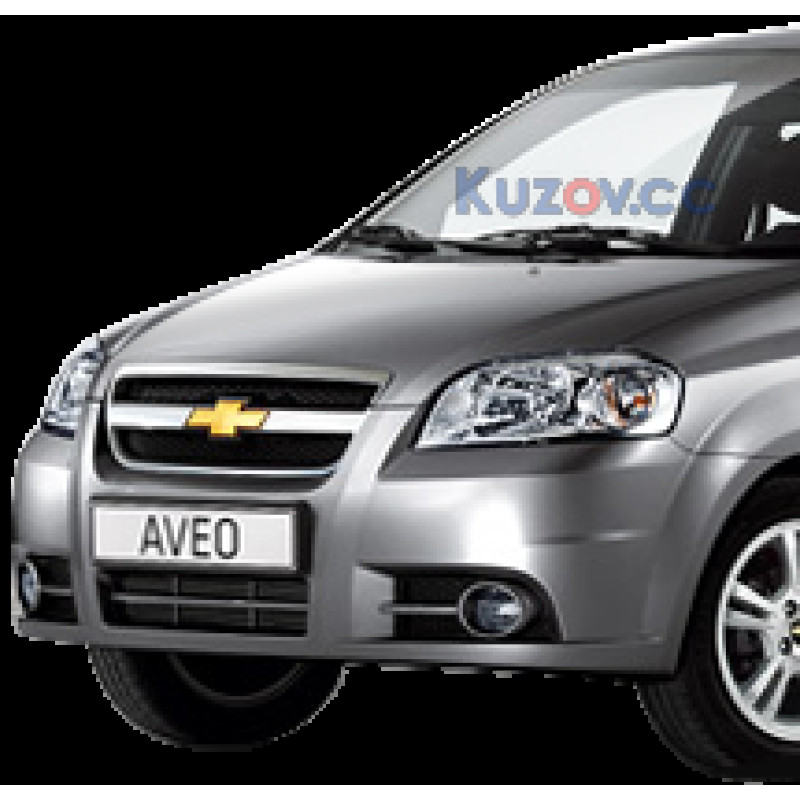 Решітка переднього бампера права Chevrolet Aveo T250 06-12, ZAZ Vida (Тайвань) з отвором 96648782