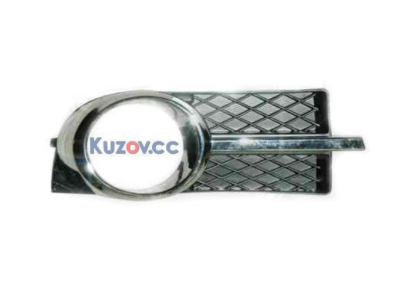 Решітка бампера Chevrolet Aveo 06-11 ліва (комплектс хром. накладкою) (FPS)