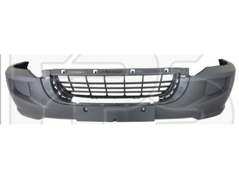 Бампер передній без отвору під ПТФ VW Crafter 2006-2011 Тайвань 2E0807103T