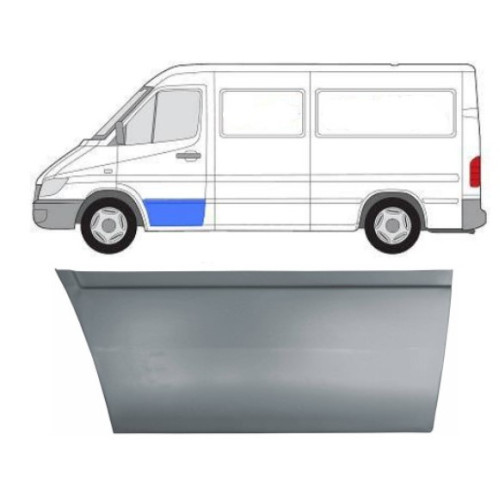 Ремчастина передньої двері мала ліва Mercedes Sprinter W901-903 1995-2006 (KK) висота 31 см