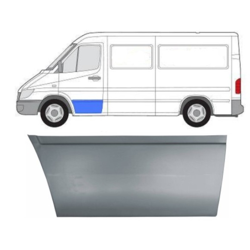 Ремчастина передньої двері ліва Mercedes Sprinter W901-W903 95-06 (FPS) 31 см
