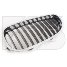 Решітка радіатора ліва BMW 5 E60 (03-10) ліва, чорні ребра, хром рамка (FPS) 51137027061