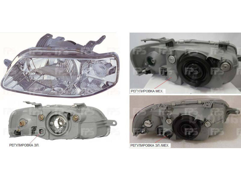 Фара права Chevrolet Aveo T200 (04-10/05) мех./ел. кор. (Depo) 96453540