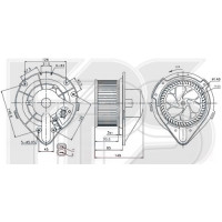 Вентилятор салону Audi 80 B4, Audi A4 B5 - 8A1820021 (FPS)