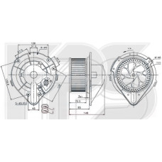 Вентилятор салону Audi 80 B4, Audi A4 B5 - 8A1820021 (FPS)
