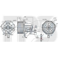 Вентилятор салону Audi A4 B8, Audi Q5, Audi A5 - 8K1820021C (FPS)
